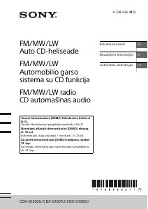 Vadovas Sony CDX-G1300U Automobilio radijo imtuvas