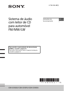 Manual Sony CDX-G1301U Auto-rádio