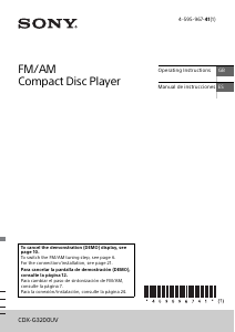 Manual de uso Sony CDX-G3200UV Radio para coche