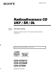 Instrukcja Sony CDX-GT201C Radio samochodowe