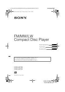Käyttöohje Sony CDX-GT24 Autoradio