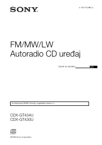 Priručnik Sony CDX-GT434U Radioprijamnik za automobil