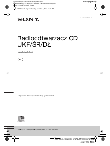 Instrukcja Sony CDX-GT474UM Radio samochodowe