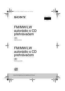 Manuál Sony CDX-GT474UM Autorádio