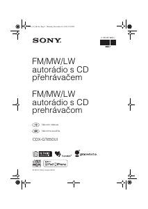 Manuál Sony CDX-GT650UI Autorádio