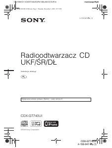 Instrukcja Sony CDX-GT740UI Radio samochodowe