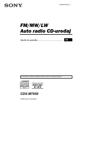 Priručnik Sony CDX-M7850 Radioprijamnik za automobil
