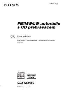 Manuál Sony CDX-NC9950 Autorádio