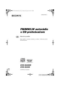 Návod Sony CDX-S2250 Autorádio