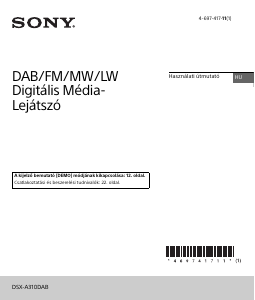 Használati útmutató Sony DSX-A310DAB Autórádió