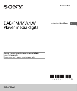 Manual Sony DSX-A310DAB Player auto