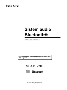 Manual Sony MEX-BT2700 Player auto