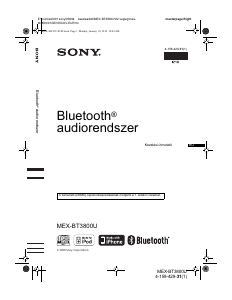 Használati útmutató Sony MEX-BT3800U Autórádió
