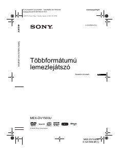 Használati útmutató Sony MEX-DV1500U Autórádió