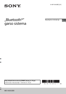 Vadovas Sony MEX-N6002BD Automobilio radijo imtuvas