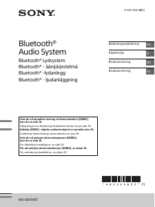 Käyttöohje Sony WX-XB100BT Autoradio