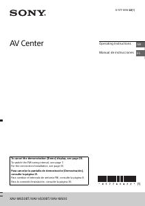 Manual de uso Sony XAV-W650BT Radio para coche