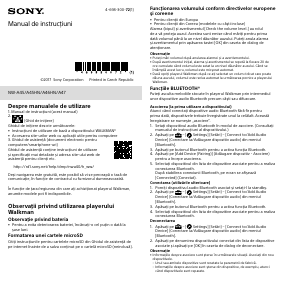 Manual Sony NW-A45HN Mp3 player