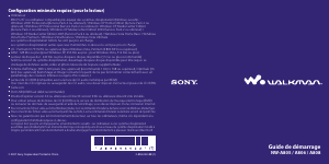 Mode d’emploi Sony NW-A805 Walkman Lecteur Mp3