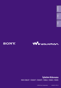Kullanım kılavuzu Sony NW-E003 Walkman Mp3 çalar
