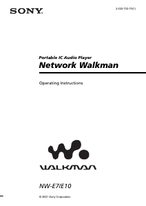 Manual Sony NW-E103 Walkman Mp3 Player