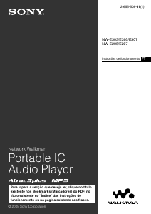 Manual Sony NW-E305 Walkman Leitor Mp3