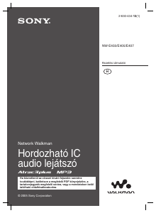 Használati útmutató Sony NW-E407 Walkman MP3-lejátszó