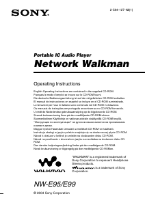 Manual Sony NW-E99 Walkman Mp3 Player
