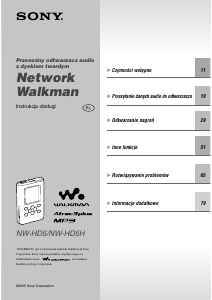 Instrukcja Sony NW-HD5 Walkman Odtwarzacz Mp3