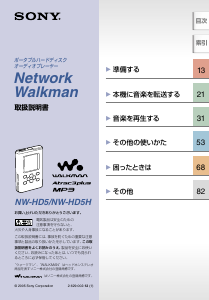 Mode d’emploi Sony NW-HD5 Walkman Lecteur Mp3