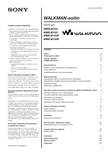 Käyttöohje Sony NWD-B103F Walkman MP3-soitin