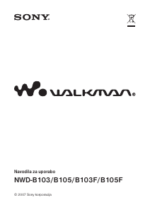 Priročnik Sony NWD-B105 Walkman Predvajalnik MP3