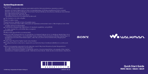 Manual Sony NWZ-A828 Walkman Mp3 Player