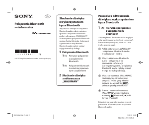 Instrukcja Sony NWZ-A866 Walkman Odtwarzacz Mp3