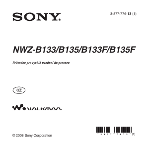 Manuál Sony NWZ-B133F Walkman Přehrávač MP3