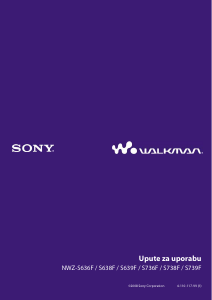 Priručnik Sony NWZ-S636F Walkman Mp3 reproduktor