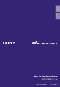 Manual de uso Sony NWZ-X1050 Walkman Reproductor de Mp3
