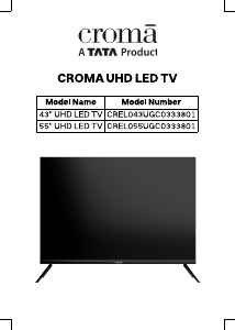 Manual Croma CREL055UGC333801 LED Television