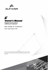 Manual AlpicAir ATMI-71VRDC1E Air Conditioner