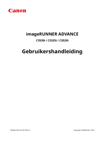 Handleiding Canon imageRUNNER ADVANCE C3500i Multifunctional printer