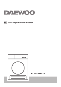 Mode d’emploi Daewoo TD-B8ST0WB0-FR Sèche-linge