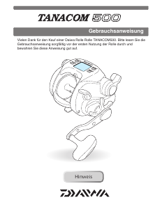 Bedienungsanleitung Daiwa Tanacom 500 Angelrolle