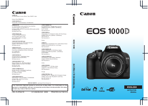 Manual Canon EOS 1000D Digital Camera