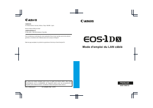 Mode d’emploi Canon EOS 1D X Appareil photo numérique