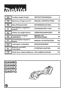 Manual de uso Makita GA051G Amoladora angular