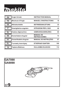 Manual de uso Makita GA7090 Amoladora angular