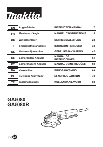 Bedienungsanleitung Makita GA5080 Winkelschleifer