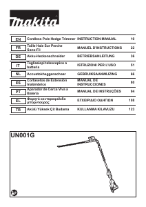 Kullanım kılavuzu Makita UN001G Çalı makası