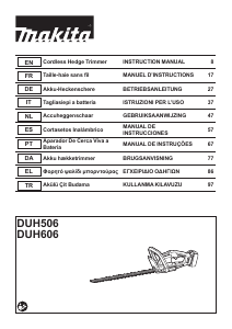Manual de uso Makita DUH506 Tijeras cortasetos