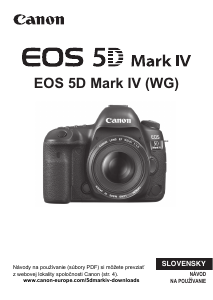 Návod Canon EOS 5D Mark IV Digitálna kamera
